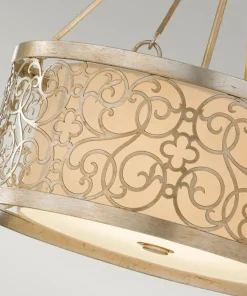 Shop Sklep Kaja Okazała lampa wisząca do jadalni FE-ARABESQUE4 z serii ARABESQUE patynowanepłatkisrebra