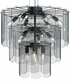 Outlet Sklep Kaja Okazała lampa wisząca do stylowego salonu MD3523-14L-EBCN NIRA | Kaja
