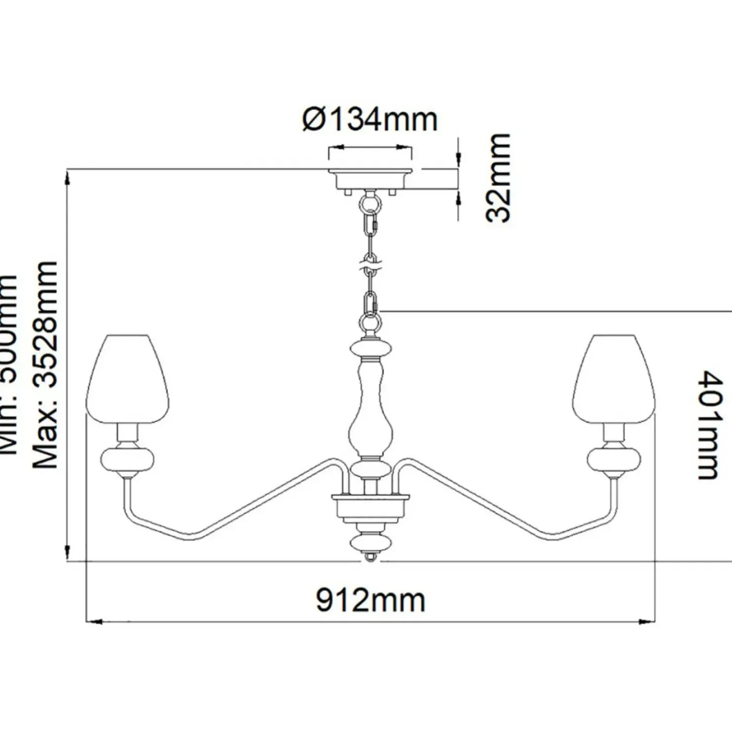 Okazała lampa wisząca, kolor mosiądzu DL-ARMAND8-AB z serii ARMAND*Sklep Kaja Discount
