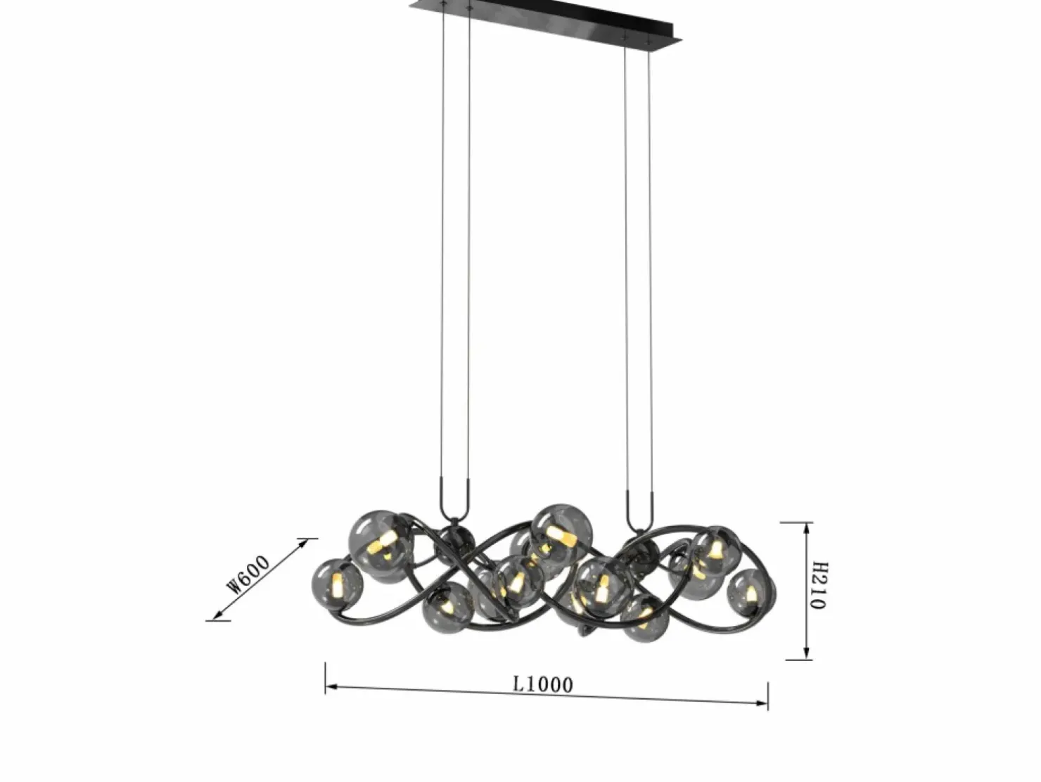 Hot Sklep Kaja Okazała lampa wisząca nad stół w jadalni WF 7014-1405 NANCY | Kaja
