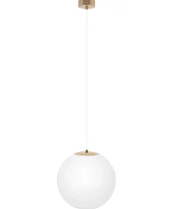 New Sklep Kaja Okazała lampa wisząca w kolorze bieli i złota K-5402 z serii LUMIA
