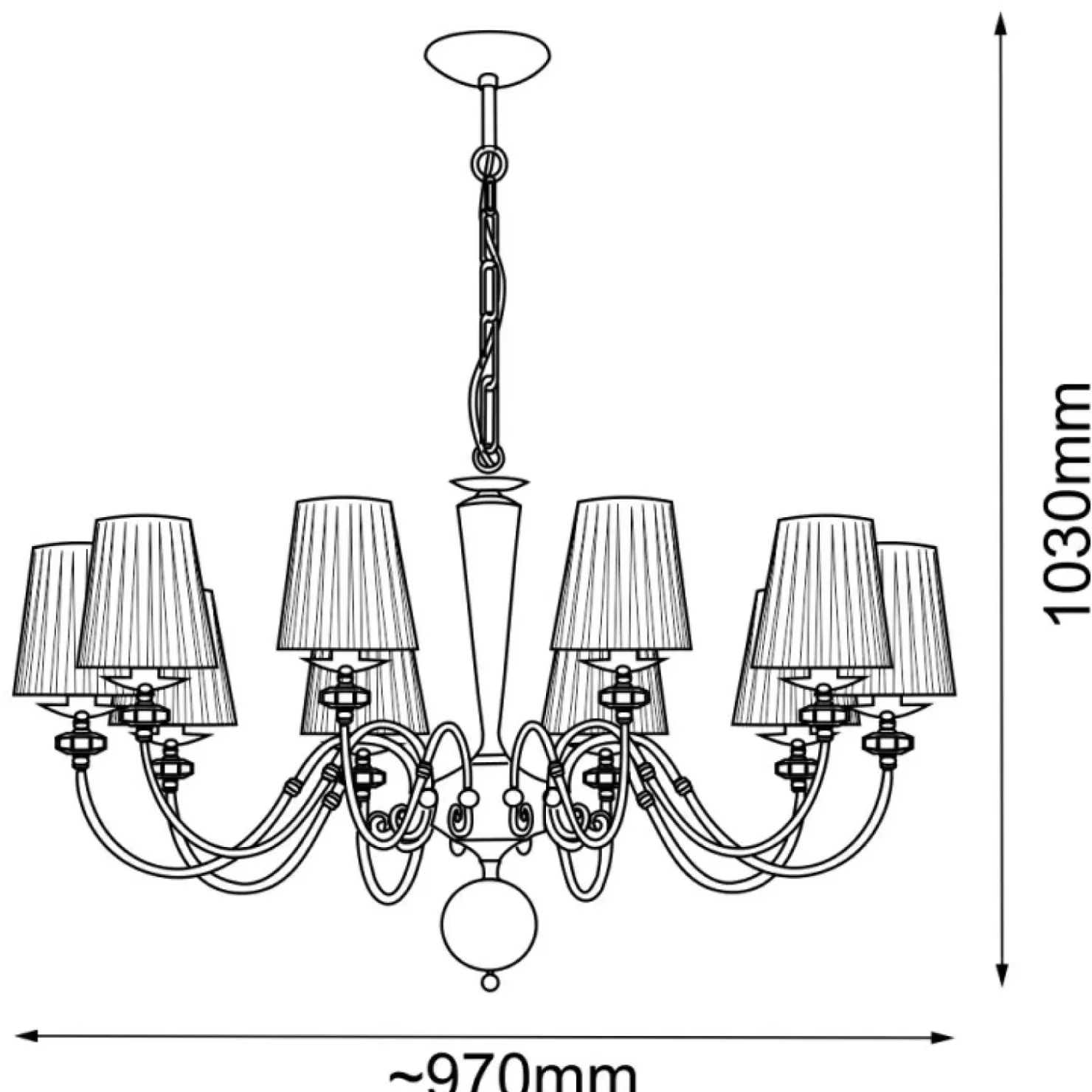 Okazała lampa wisząca w stylu królewskim ANT 8683 LILOSA | Kaja*Sklep Kaja Hot