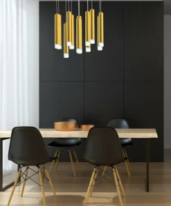 Cheap Sklep Kaja Okazała lampa wisząca ze złotymi tubami ML5716 z serii GOLDIE | Kaja Oświetlenie