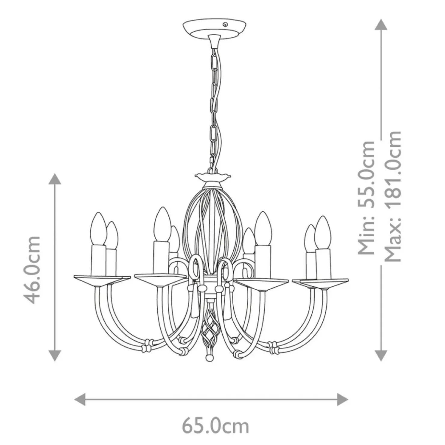 Okazała złota lampa wisząca glamour AG8-AGED-BRASS z serii AEGEAN*Sklep Kaja Best