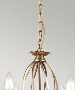Okazała złota lampa wisząca glamour AG8-AGED-BRASS z serii AEGEAN*Sklep Kaja Best
