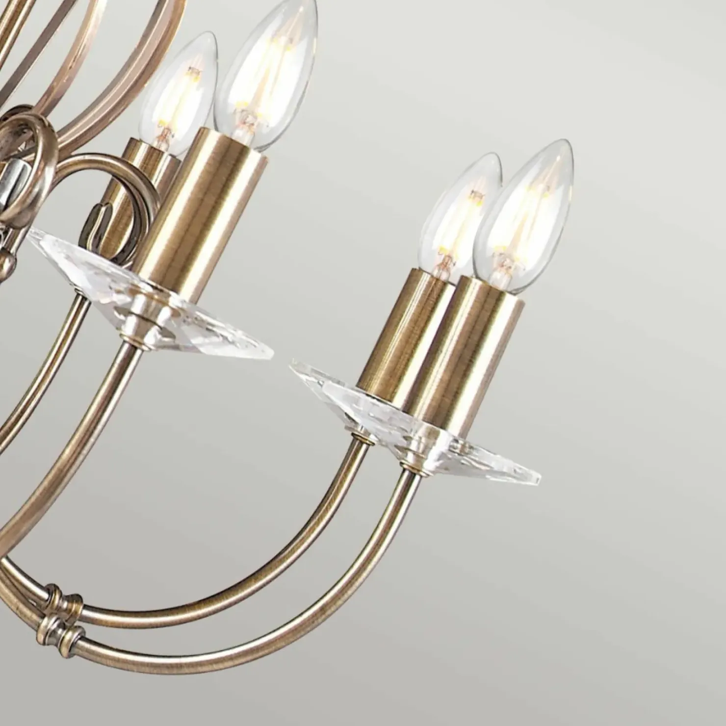 Okazała złota lampa wisząca glamour AG8-AGED-BRASS z serii AEGEAN*Sklep Kaja Best