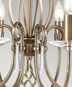 Okazała złota lampa wisząca glamour AG8-AGED-BRASS z serii AEGEAN*Sklep Kaja Best