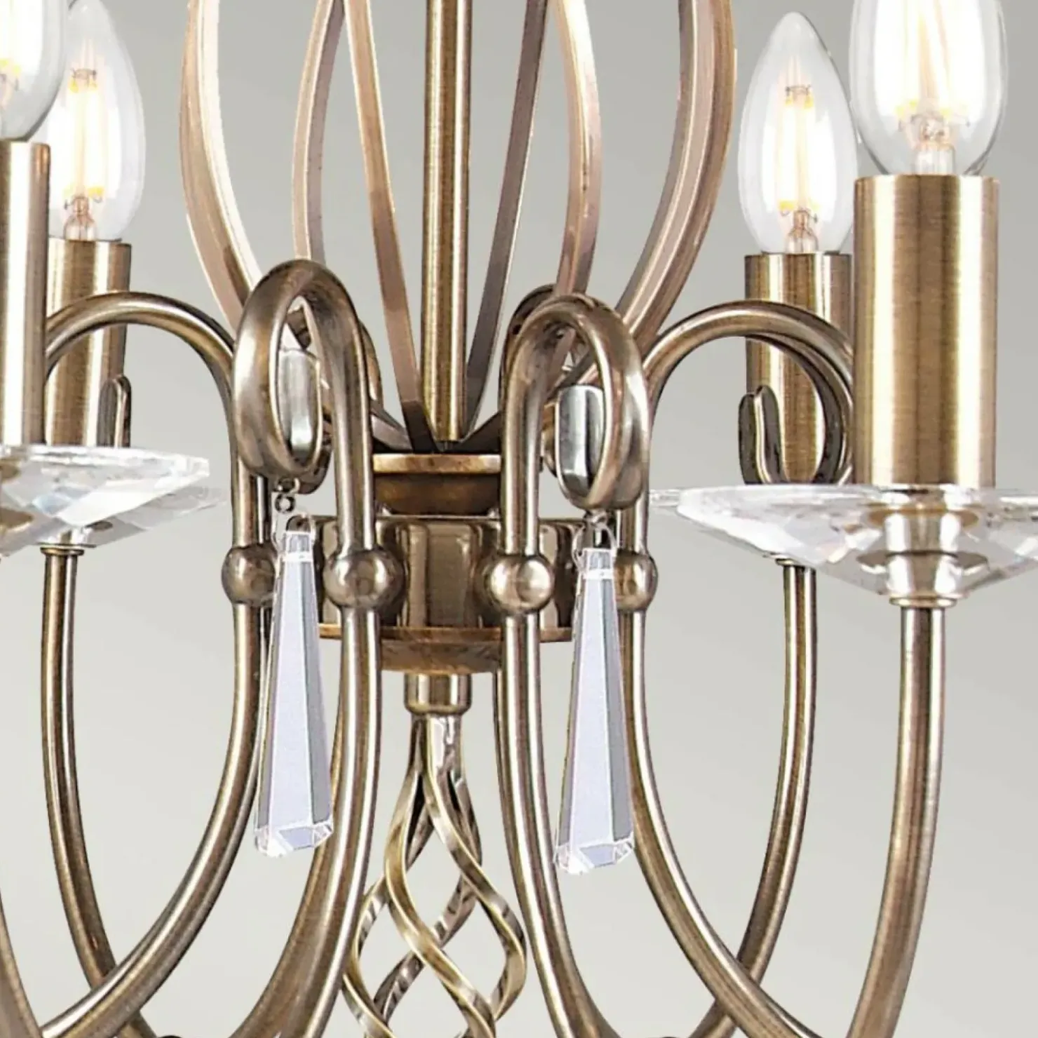 Okazała złota lampa wisząca glamour AG8-AGED-BRASS z serii AEGEAN*Sklep Kaja Best