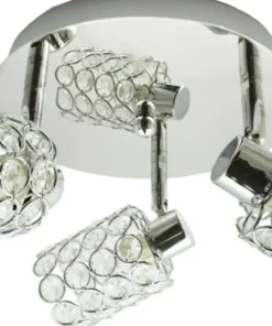 Outlet Sklep Kaja Okrągła, owana lampa sufitowa 98-00125 YORK | Kaja Oświetlenie chrom