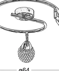 Okrągła, owana lampa sufitowa 98-06899 CLEAR | Kaja Oświetlenie*Sklep Kaja Fashion