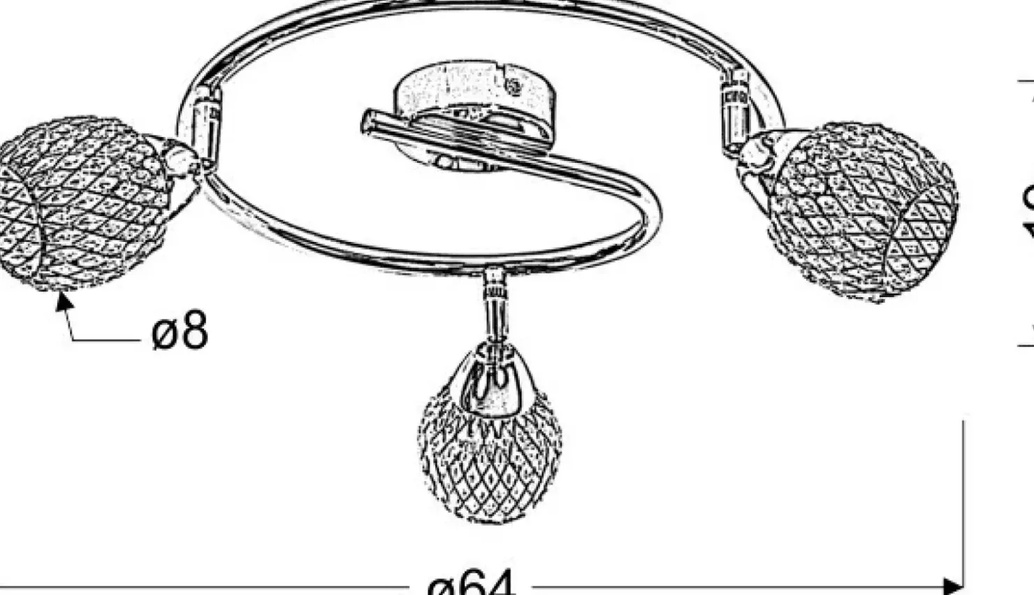 Okrągła, owana lampa sufitowa 98-06899 CLEAR | Kaja Oświetlenie*Sklep Kaja Fashion
