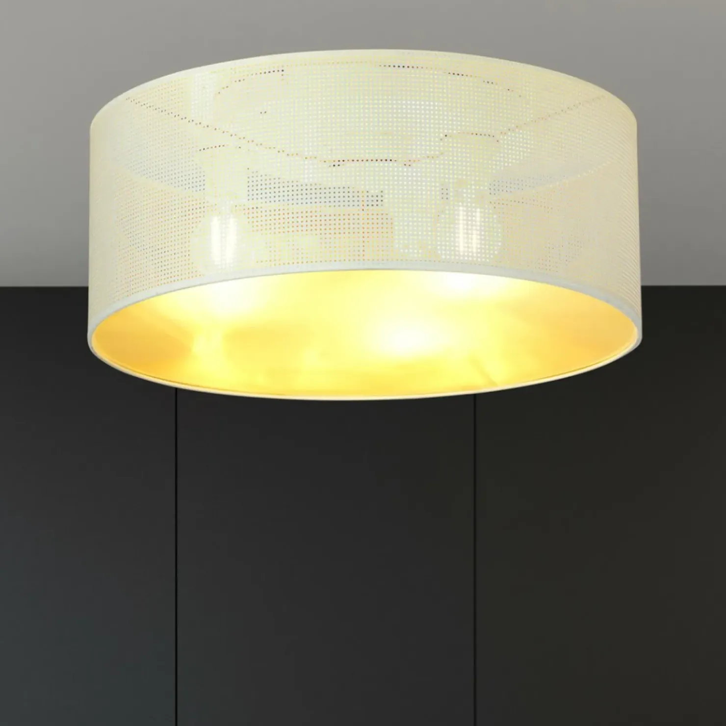 Okrągła, klasyczna lampa sufitowa do salonu 1147/3 ASTON | Kaja*Sklep Kaja Online