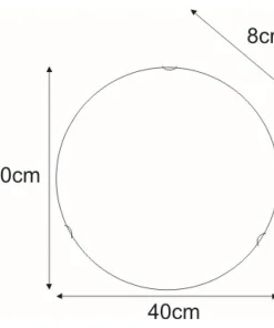 Okrągła lampa ścienna ⌀40cm z zdobieniem K-3713 MESTRE | Kaja*Sklep Kaja Sale
