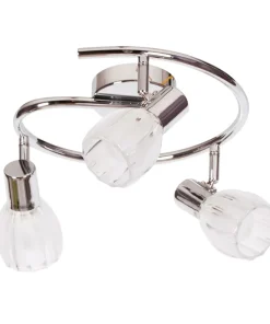 Sale Sklep Kaja Okrągła lampa sufitowa do sypialni K-8001/3G EMBO | Kaja Oświetlenie chrom