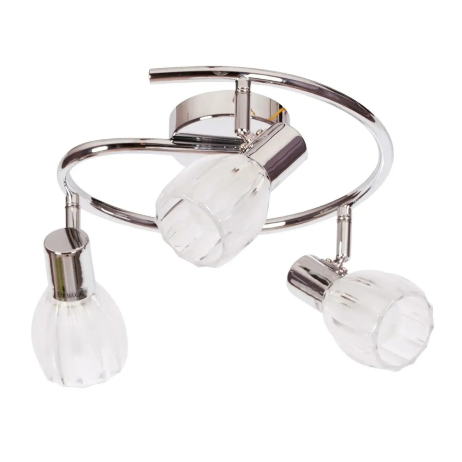 Sale Sklep Kaja Okrągła lampa sufitowa do sypialni K-8001/3G EMBO | Kaja Oświetlenie chrom