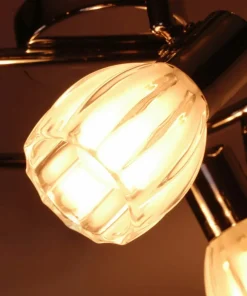 Sale Sklep Kaja Okrągła lampa sufitowa do sypialni K-8001/3G EMBO | Kaja Oświetlenie chrom