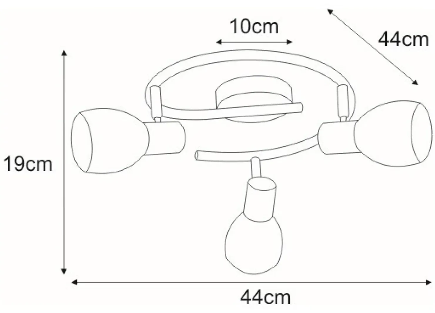 Sale Sklep Kaja Okrągła lampa sufitowa do sypialni K-8001/3G EMBO | Kaja Oświetlenie chrom