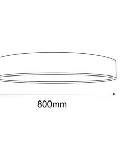 Okrągła lampa sufitowa, plafon do salonu ⌀80cm ANT 1157 BUNGO | Kaja*Sklep Kaja Store