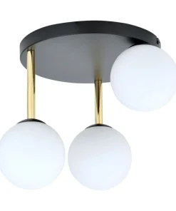 Okrągła lampa sufitowa ze złotymi elementami 1260/3 z serii DOLCE*Sklep Kaja Discount