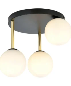 Okrągła lampa sufitowa ze złotymi elementami 1260/3 z serii DOLCE*Sklep Kaja Discount