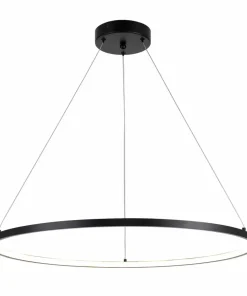 New Sklep Kaja Okrągła lampa wisząca LED do salonu ⌀60cm PEN89424-60BK HORIK | Kaja