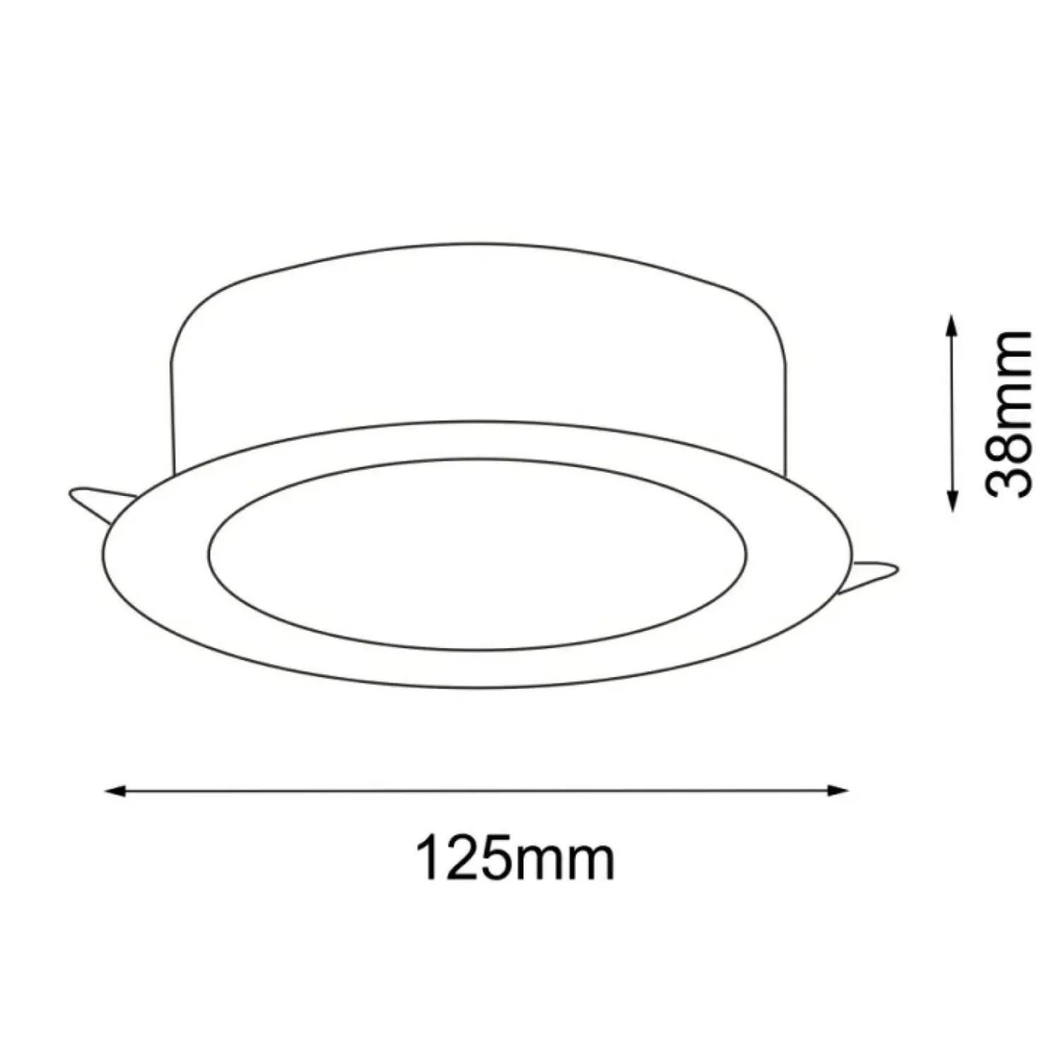 Okrągła lampa wpustowa LED IP44 3000K ANT 8058 z serii TOTTO*Sklep Kaja Store