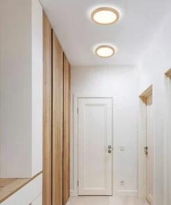 Okrągła, ledowa lampa sufitowa z drewna TK 18004 AQUA WOOD BUK | Kaja*Sklep Kaja Store
