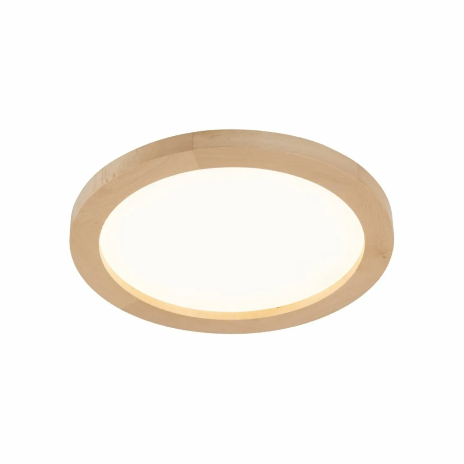 Okrągła, ledowa lampa sufitowa z drewna TK 18004 AQUA WOOD BUK | Kaja*Sklep Kaja Store