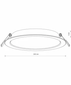 Okrągła ledowa lampa wpustowa ⌀19,5cm 4000K 10543 MYKONOS LED | Kaja*Sklep Kaja Best