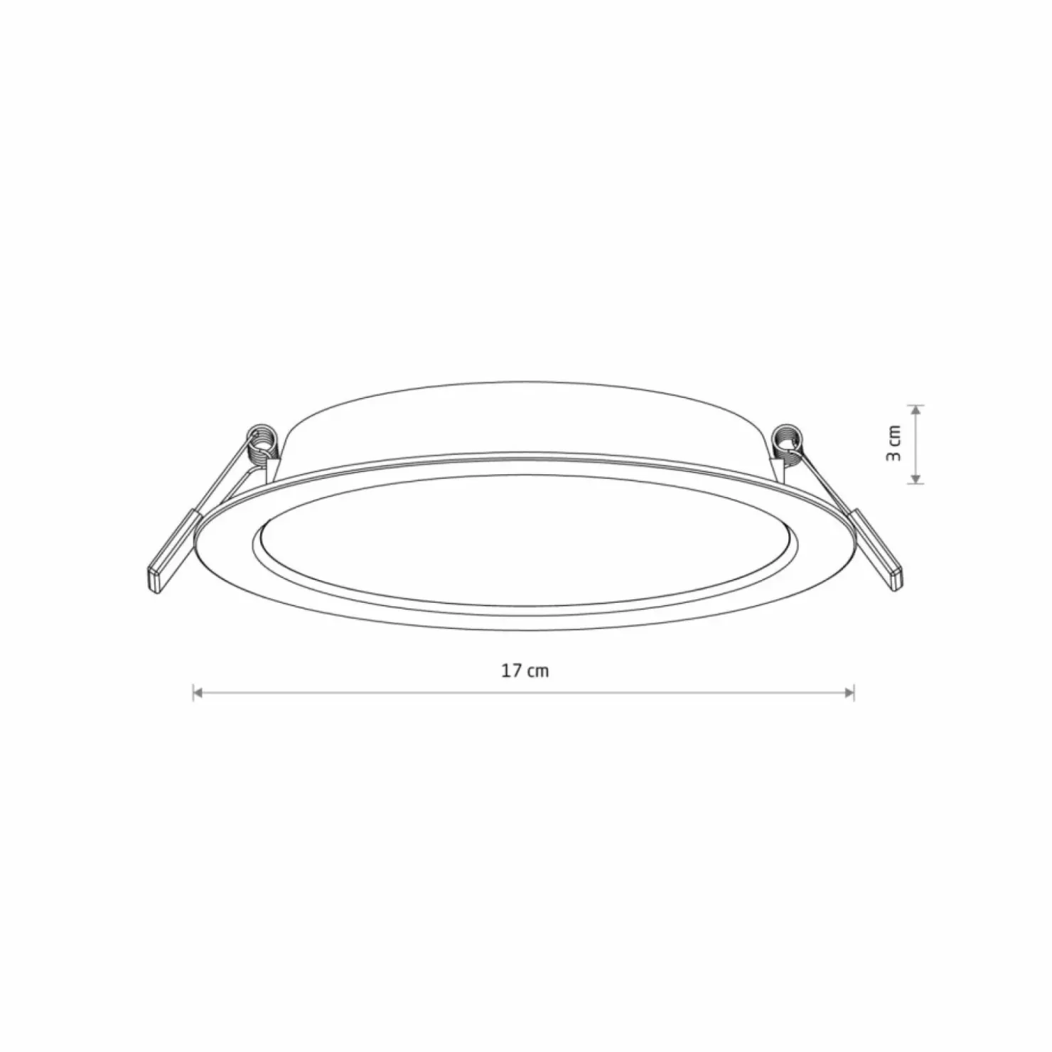 Okrągły plafon LED podtynkowy ⌀17cm 3000K 10540 MYKONOS LED | Kaja*Sklep Kaja Cheap