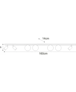 Ośmiopunktowa lampa sufitowa, listwa K-5498 z serii ANDI*Sklep Kaja Store