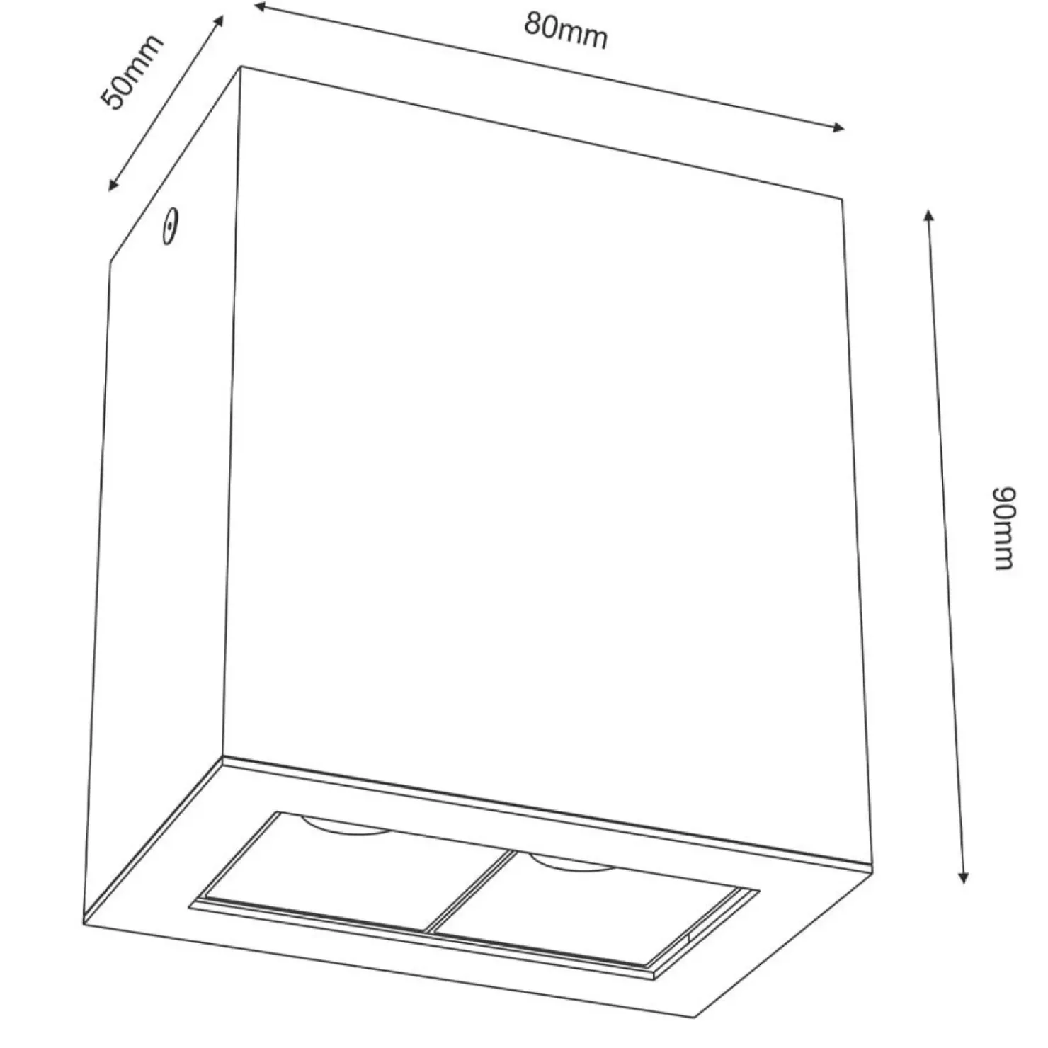 Oprawa natynkowa spot typu box 9x8cm LED 4000K ANT 1034 z serii A-GLARE*Sklep Kaja Cheap