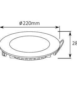 Oprawa podtynkowa LED ⌀22cm 4000K HB10006 SKIATHOS | Kaja Oświetlenie*Sklep Kaja Cheap