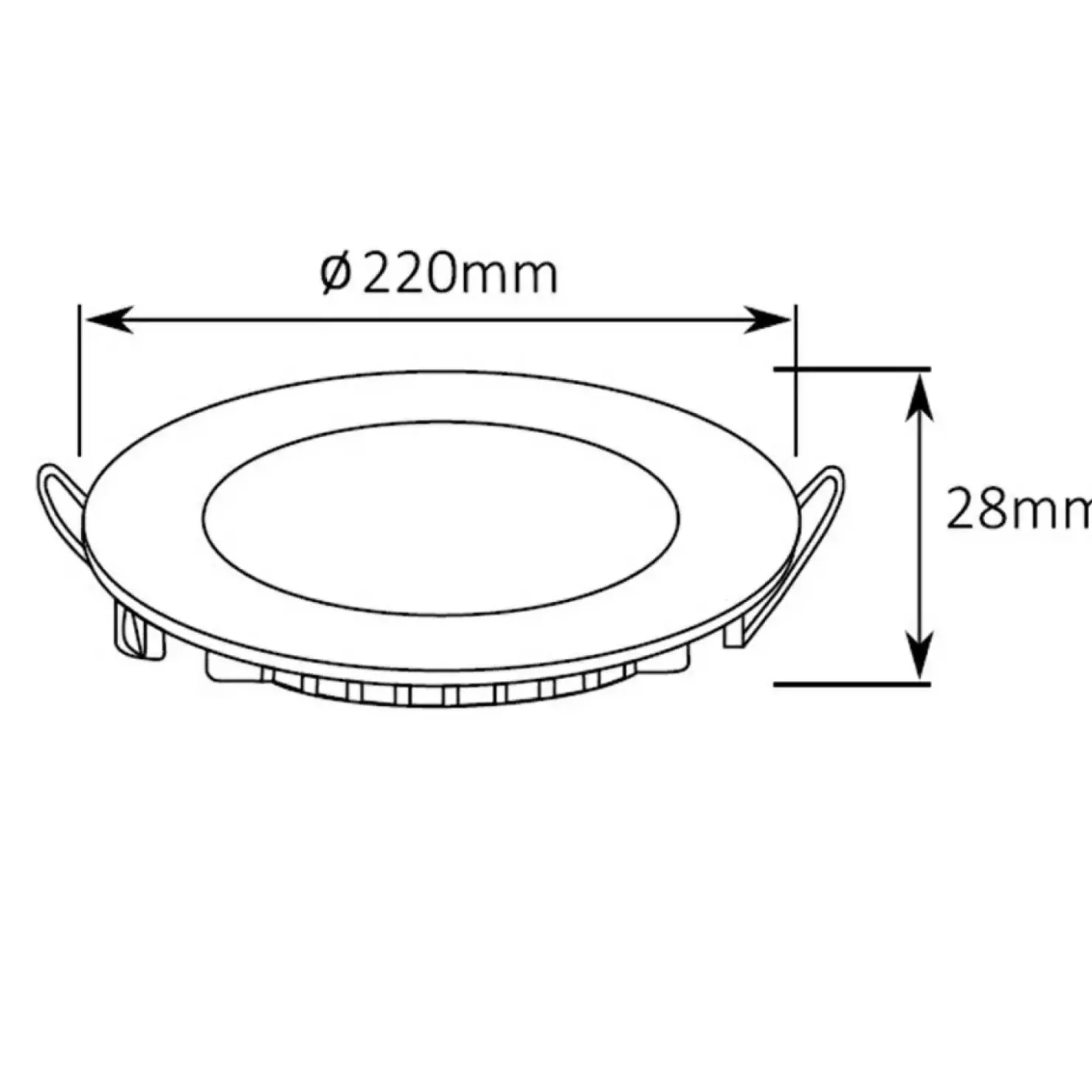 Oprawa podtynkowa LED ⌀22cm 4000K HB10006 SKIATHOS | Kaja Oświetlenie*Sklep Kaja Cheap