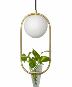 New Sklep Kaja Owalna lampa z miejscem na kwiaty ABR-LWU-E27 MILANO | Kaja złoty