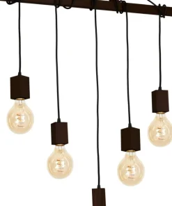 Flash Sale Sklep Kaja Ozdobna, drewniana lampa wisząca na 5 żarówek MLP4361 z serii JACK | Kaja Oświet naturalnedrewno