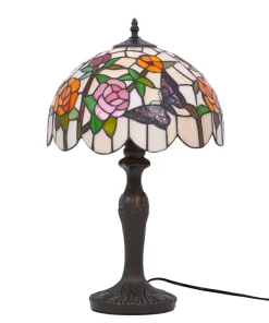 Ozdobna lampa stołowa z solidną podstawą K-G12835 z serii ROSE*Sklep Kaja Cheap