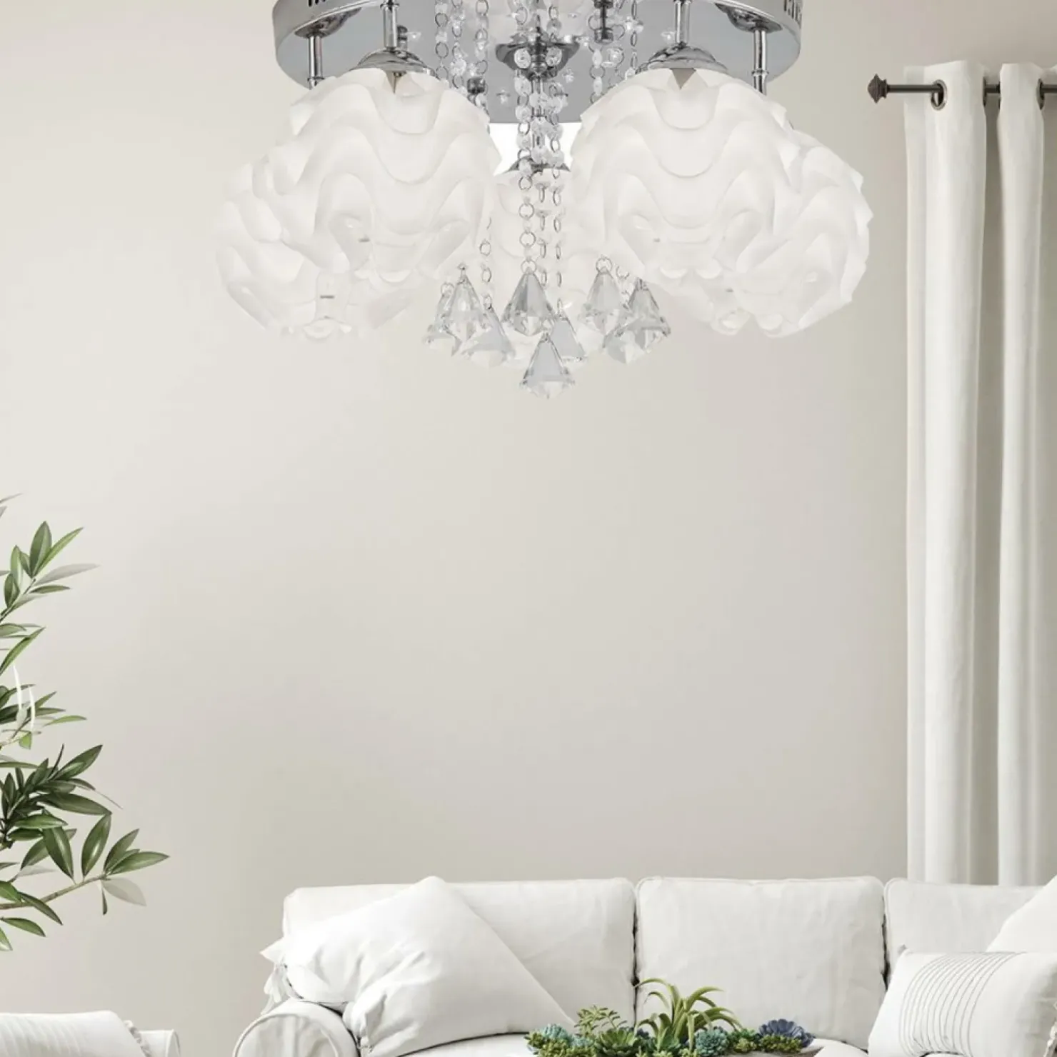 Best Sale Sklep Kaja Ozdobna lampa sufitowa z kryształkami LP-119/5C SADA | Kaja