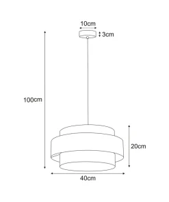Ozdobna lampa wisząca z abażurem w stylu boho K-5231 z serii GATO*Sklep Kaja Online
