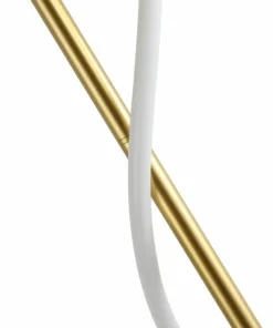 Ozdobna, złota lampa stojąca LED ABR-EOS-G-30W SPIRALI | Kaja*Sklep Kaja Discount