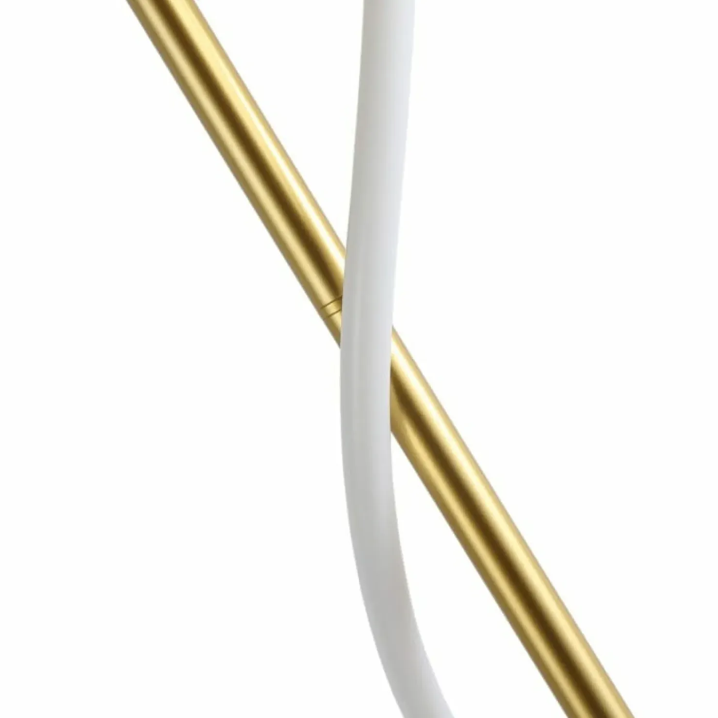 Ozdobna, złota lampa stojąca LED ABR-EOS-G-30W SPIRALI | Kaja*Sklep Kaja Discount