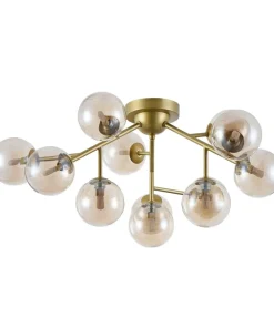 Store Sklep Kaja Ozdobna, złota lampa sufitowa MOD545PL-12G DALLAS | Kaja Oświetlenie złoty