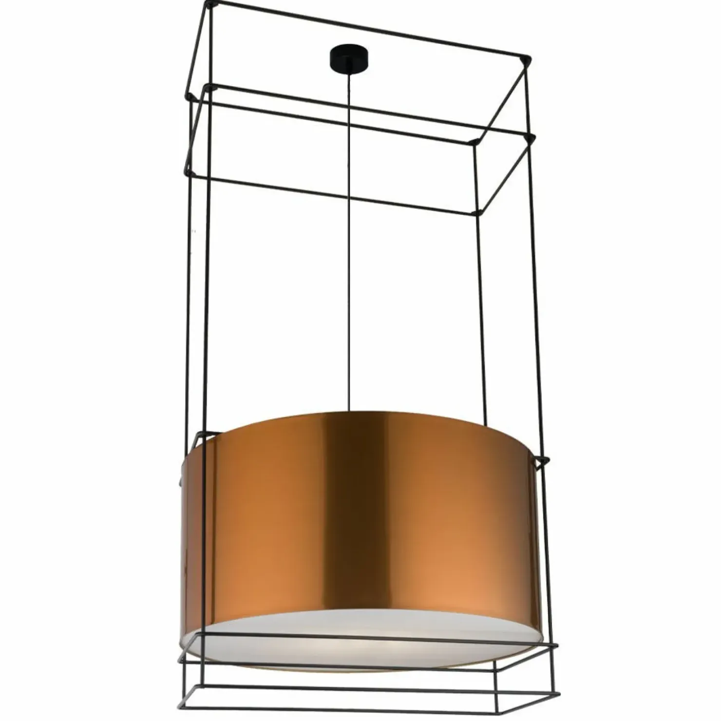 Clearance Sklep Kaja Ozdobny, duży żyrandol w klatce - miedź 145cm ANT 9543 PAA | Kaja