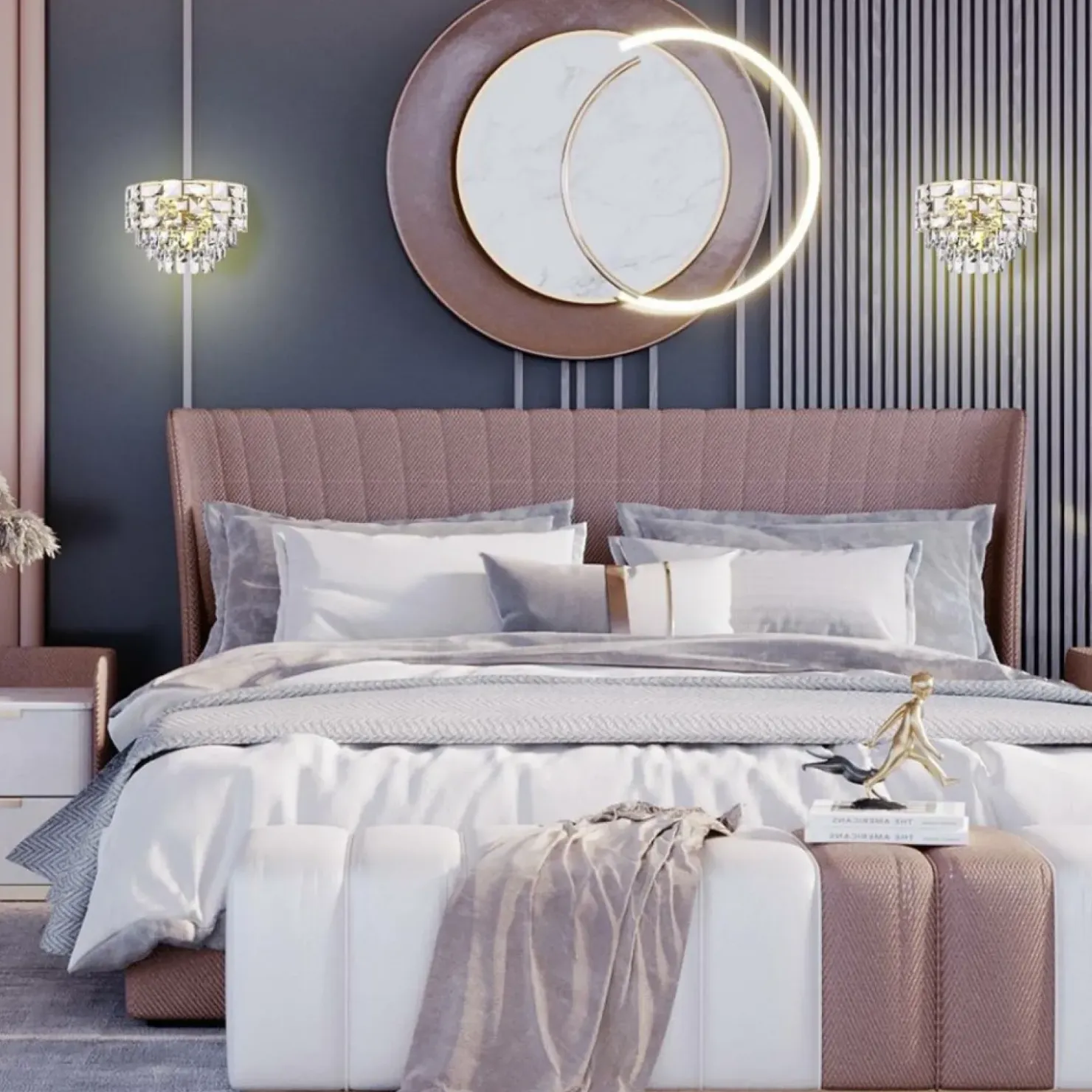 Ozdobny, ponadczasowy kinkiet zkryształkami ML8893 z serii LUXURIA | Kaja Oświ*Sklep Kaja Outlet
