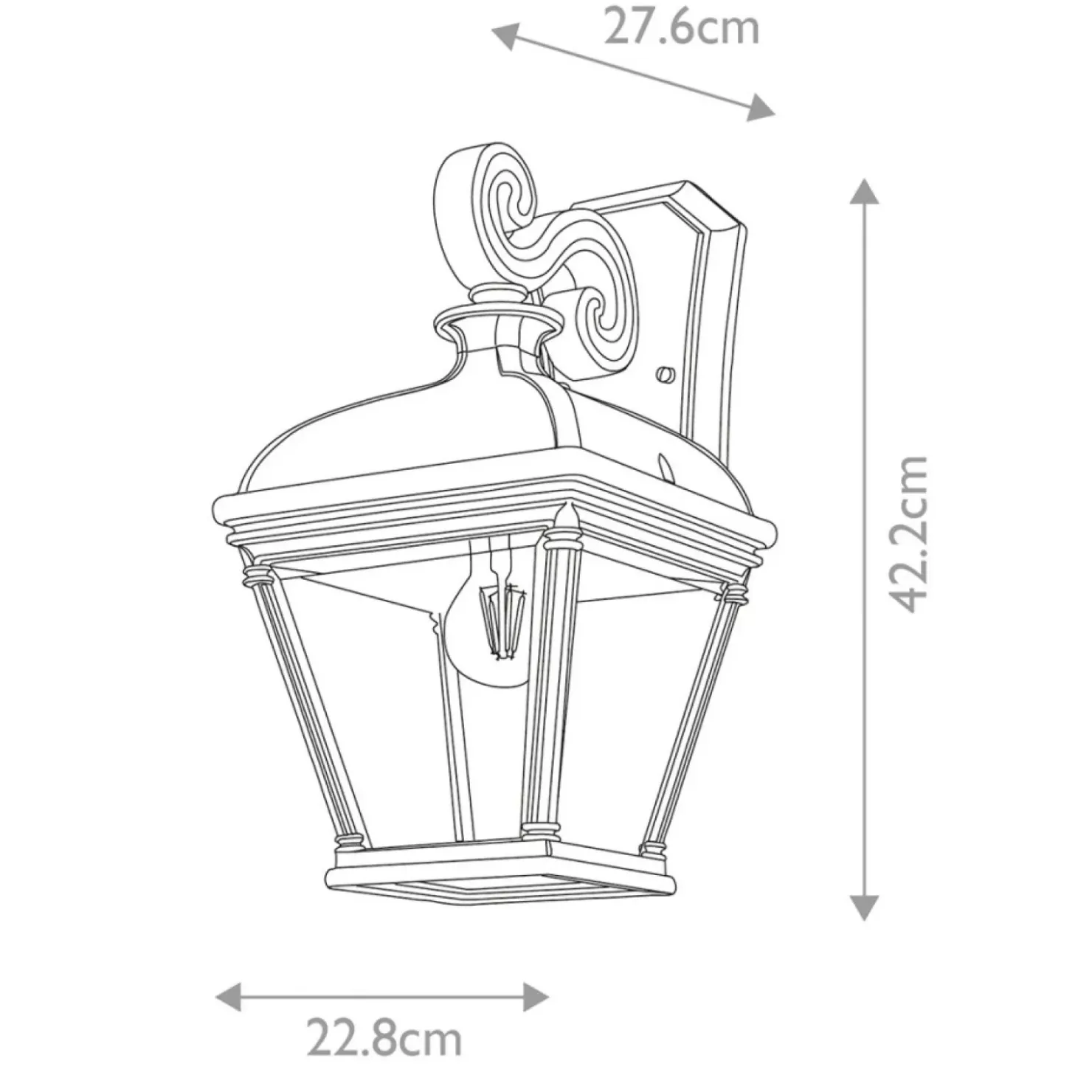 Ozdobny, zewnętrzny kinkiet, BAYVIEW-2L-BK z serii BAYVIEW*Sklep Kaja Online