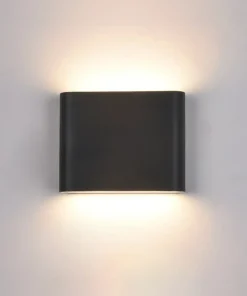 Płaska, czarna lampa elewacyjna LED PL-206B ROMANO | Kaja Oświetlenie*Sklep Kaja Shop