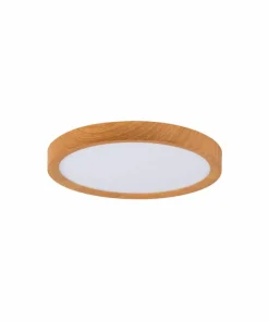 Płaska, drewniana lampa LED, koło 30cm ABR-PLO-OCED-24W MAZE | Kaja*Sklep Kaja Sale