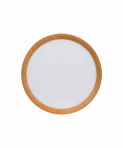 Płaska, drewniana lampa LED, koło 30cm ABR-PLO-OCED-24W MAZE | Kaja*Sklep Kaja Sale