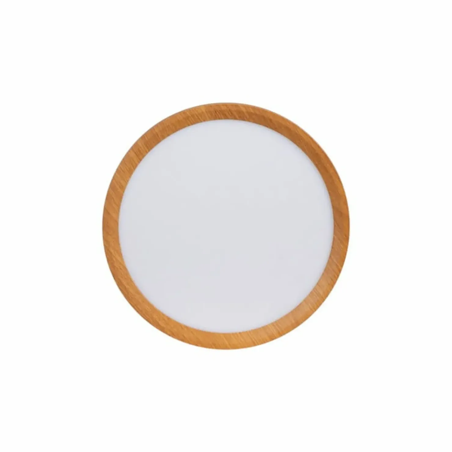 Płaska, drewniana lampa LED, koło 30cm ABR-PLO-OCED-24W MAZE | Kaja*Sklep Kaja Sale