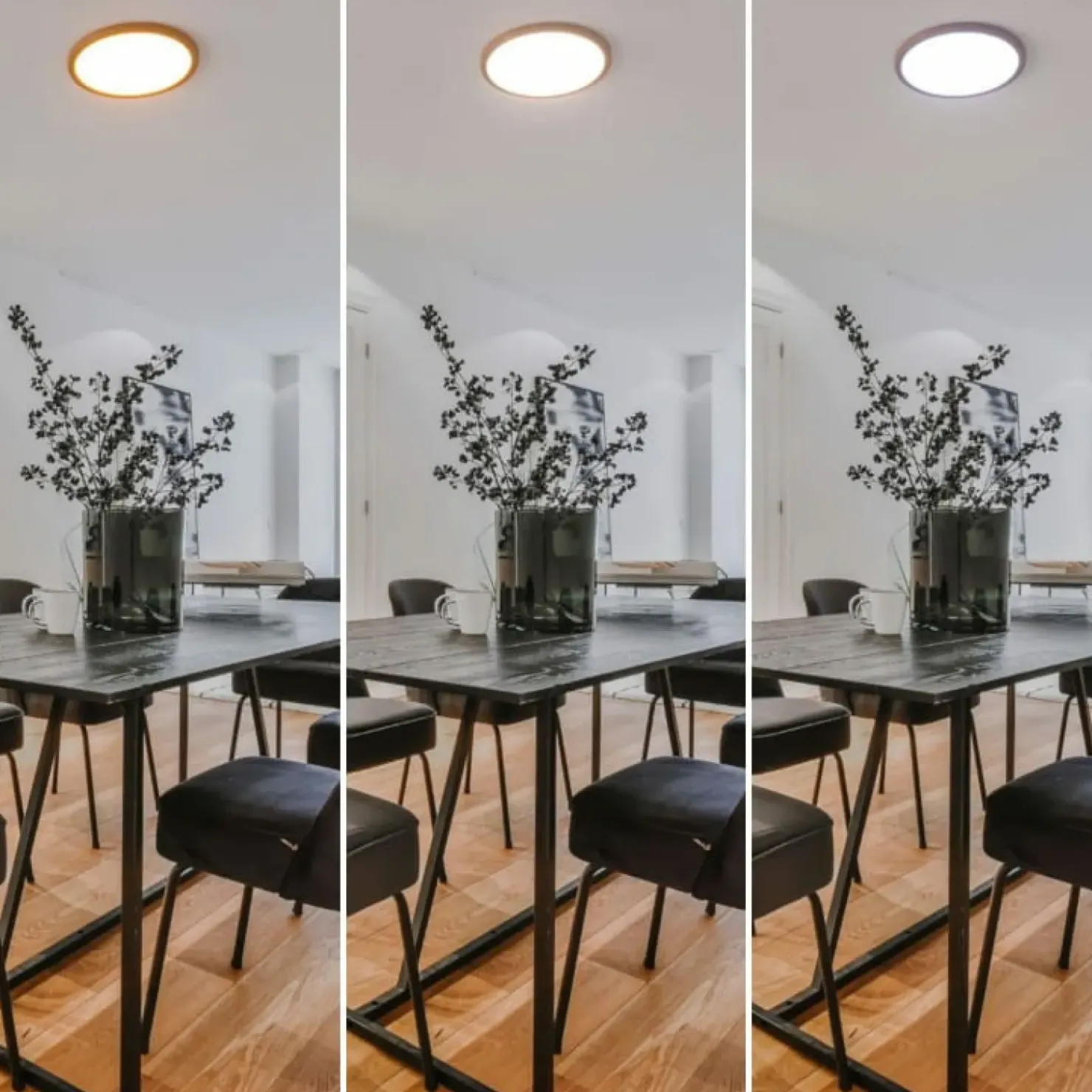 Płaska, drewniana lampa LED, koło 30cm ABR-PLO-OCED-24W MAZE | Kaja*Sklep Kaja Sale
